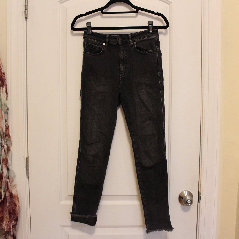 Free People Raw Hem Grey Skinny Jeans